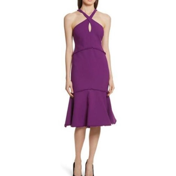 Cinq a Sept Dante Purple Halter Midi Dress - Picture 11 of 11
